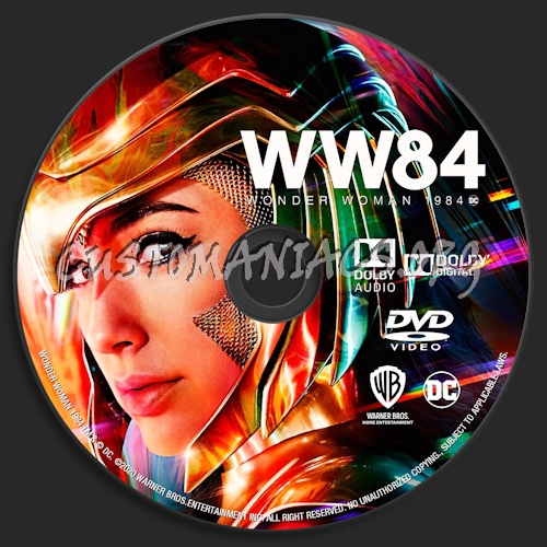 Wonder Woman 1984 dvd label