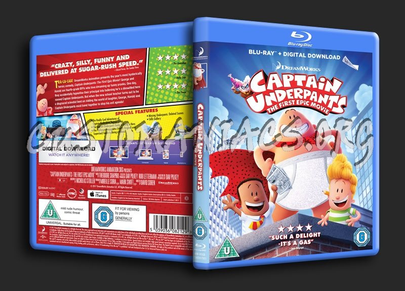 Captain Underpants blu-ray cover