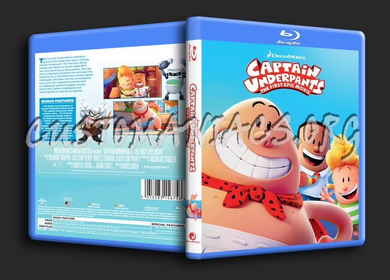 Captain Underpants blu-ray cover - DVD Covers & Labels by Customaniacs ...