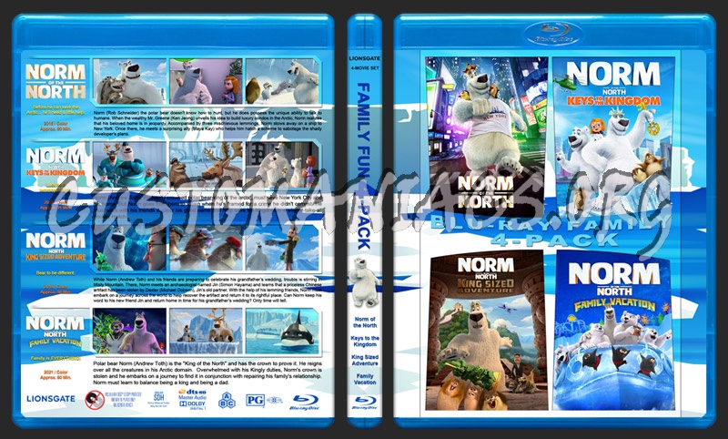 Norm of The North 4-Pack blu-ray cover