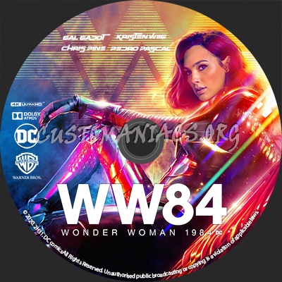 Wonder Woman 1984 4K blu-ray label