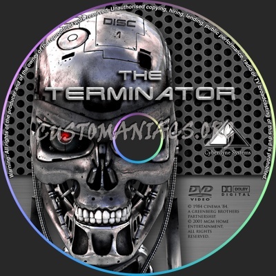 The Terminator Trilogy Double Discs dvd label