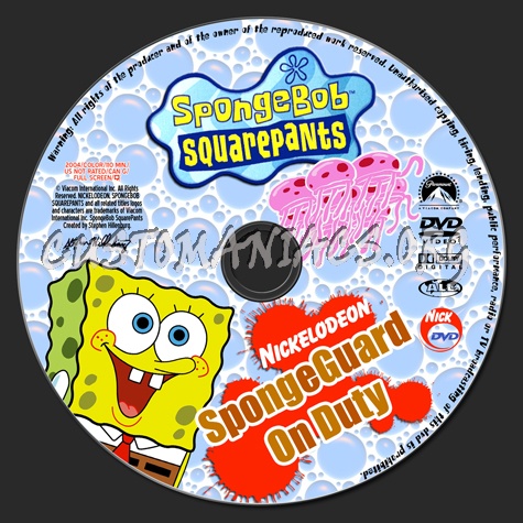 Spongebob Squarepants - SpongeGaurd On Duty dvd label