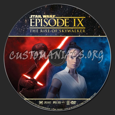 Star Wars: The Rise of Skywalker dvd label