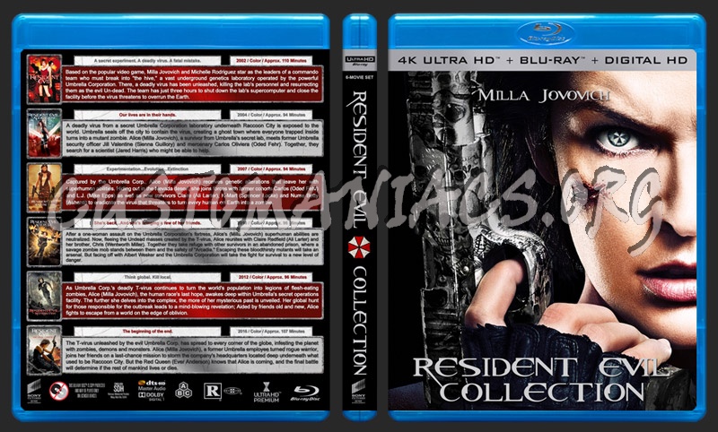 Resident Evil Collection (4K) blu-ray cover