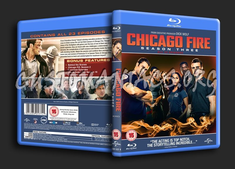 Chicago Fire Season 3 blu-ray cover