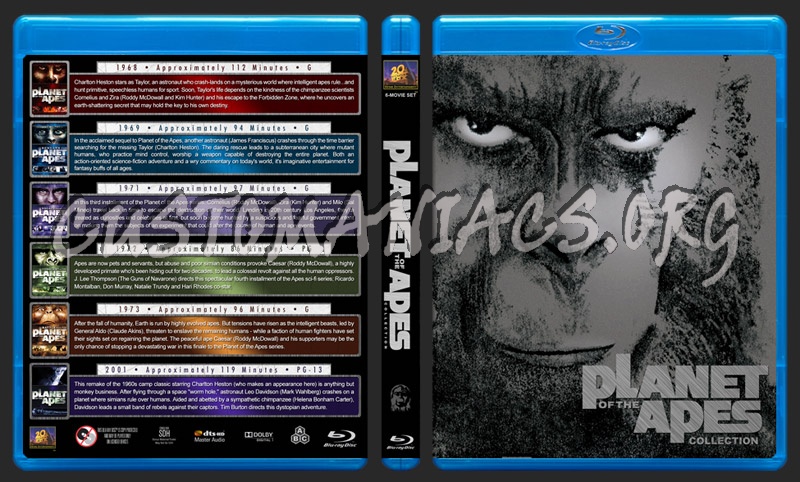 Planet of the Apes Collection blu-ray cover