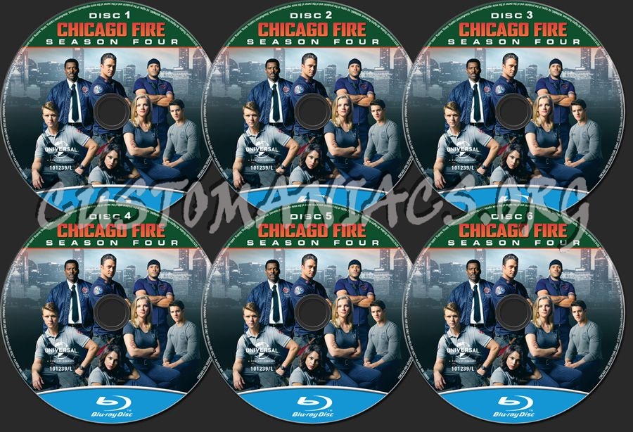 Chicago Fire Season 4 blu-ray label