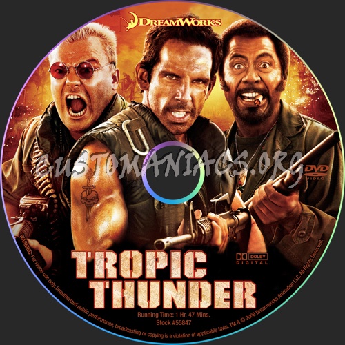 Tropic Thunder dvd label