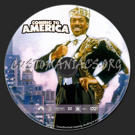 Coming to America dvd label