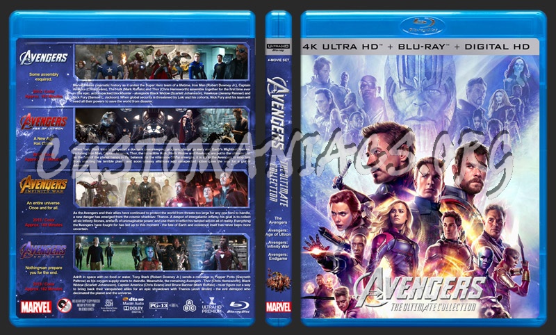 Avengers: The Ultimate Collection (4K) blu-ray cover