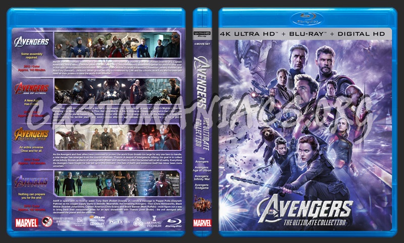 Avengers: The Ultimate Collection (4K) blu-ray cover