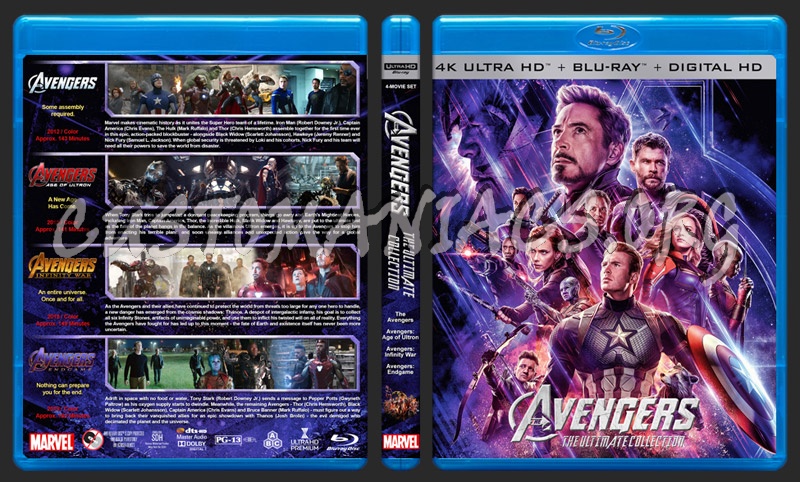 Avengers: The Ultimate Collection (4K) blu-ray cover