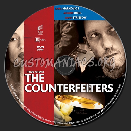 The Counterfeiters dvd label