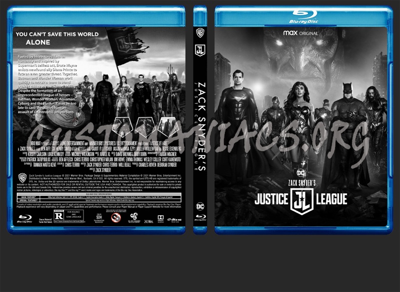 Zack Snyder's Justice League blu-ray cover