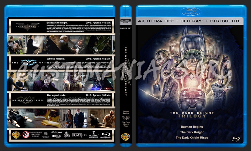 The Dark Knight Trilogy (4K) blu-ray cover