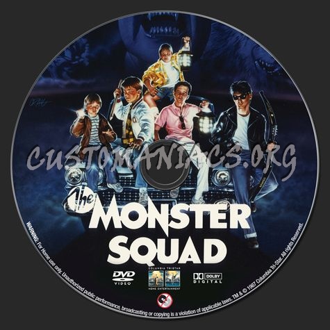 The Monster Squad (1987) dvd label