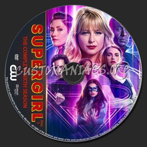 Supergirl Season 6 dvd label