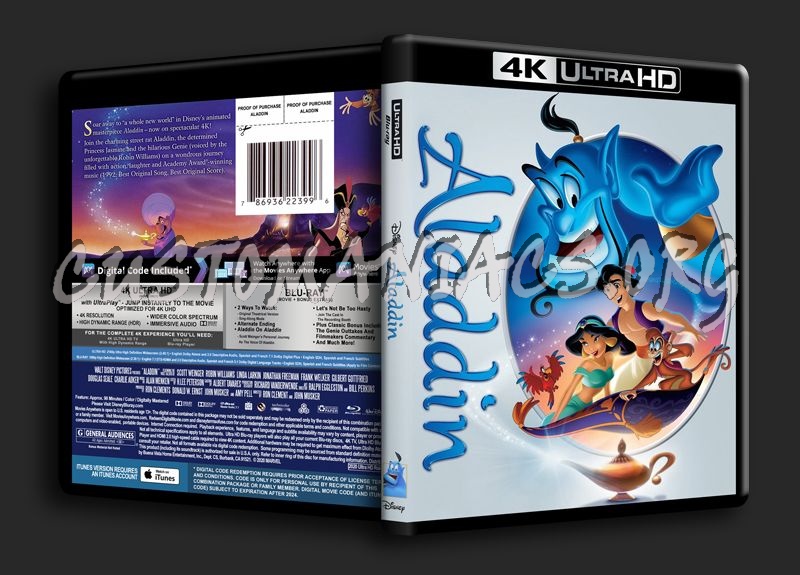 Aladdin (1992) 4K blu-ray cover