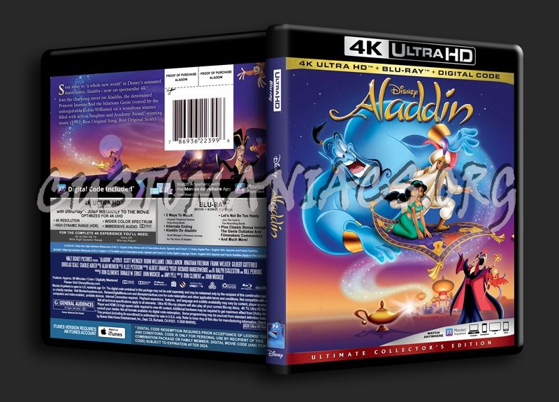 Aladdin (1992) 4K blu-ray cover