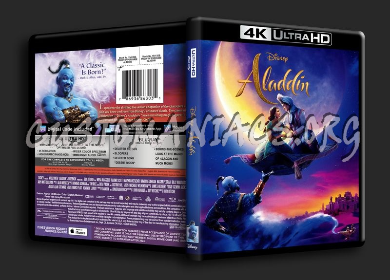 Aladdin 4K blu-ray cover