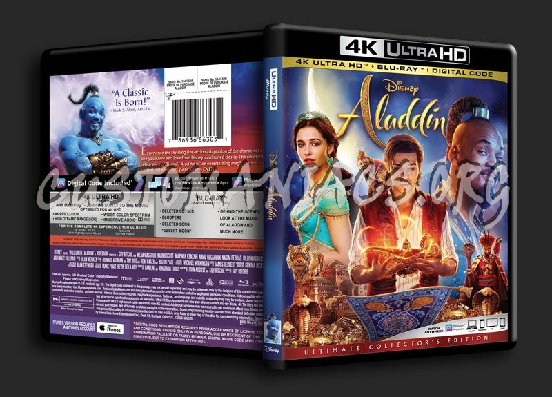 Aladdin 4K blu-ray cover