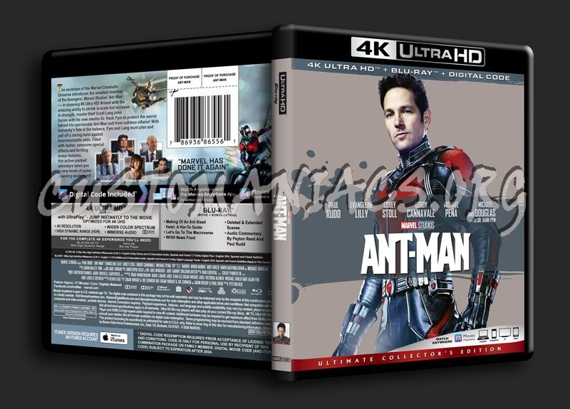 Ant-Man 4K blu-ray cover