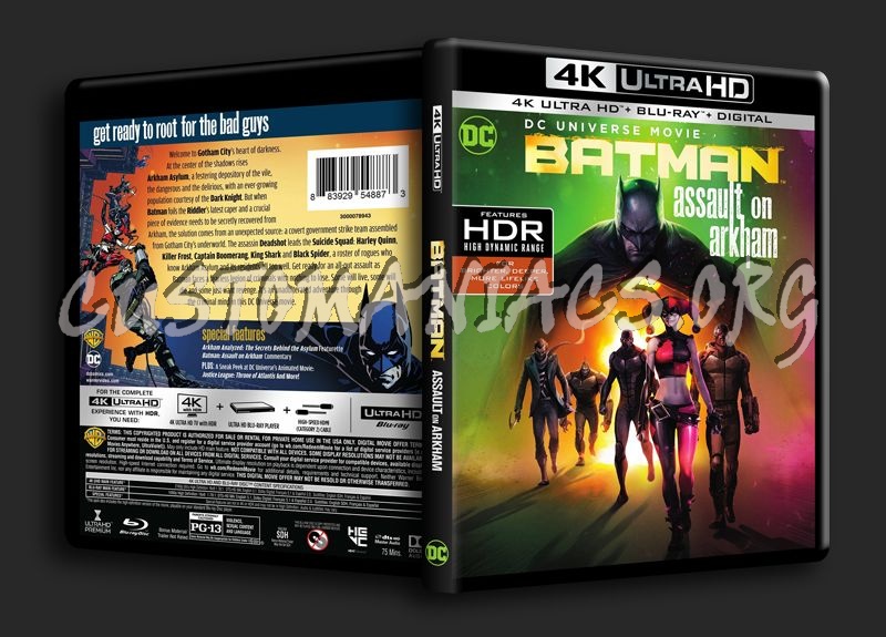 Batman Assault on Arkham 4K blu-ray cover