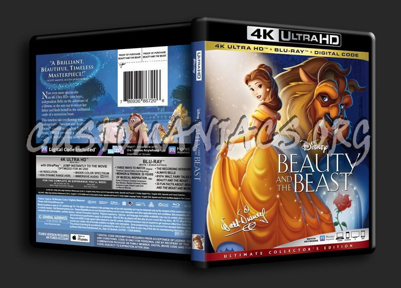 Beauty and the Beast 4K blu-ray cover