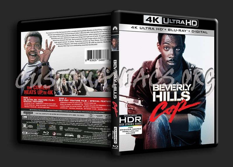 Beverly Hills Cop 4K blu-ray cover