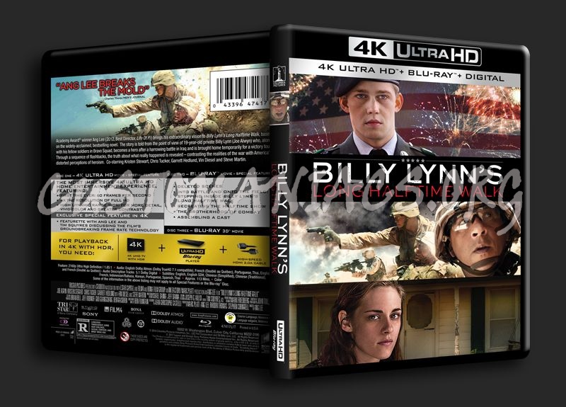 Billy Lynn's Long Halftime Walk 4K blu-ray cover