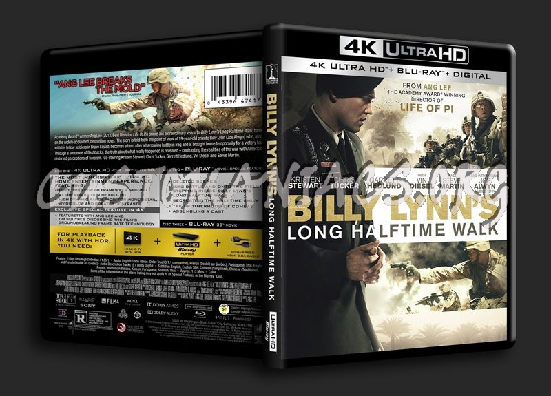 Billy Lynn's Long Halftime Walk 4K blu-ray cover