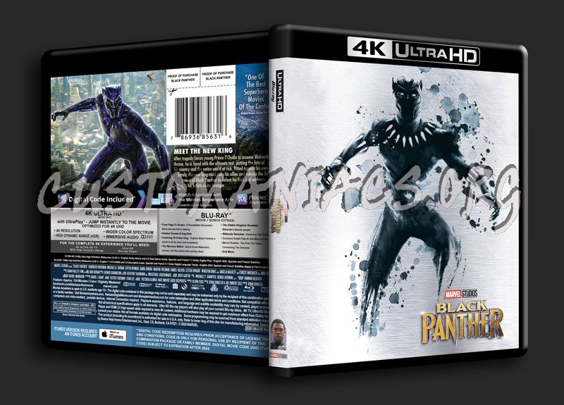 Black Panther 4K blu-ray cover