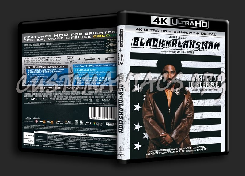 BlackkKlansman 4K blu-ray cover