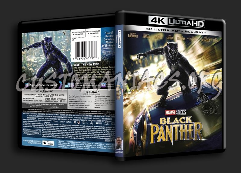 Black Panther 4K blu-ray cover