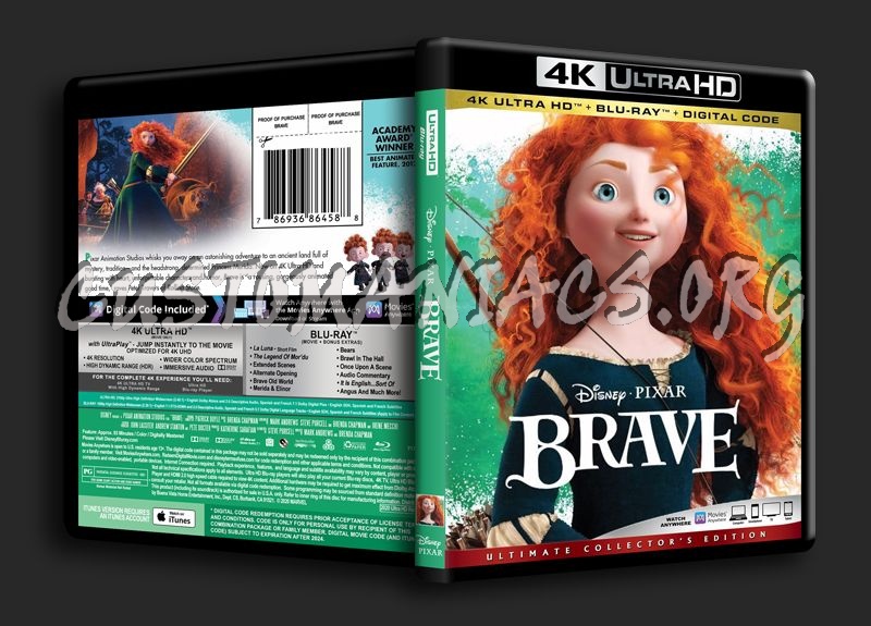 Brave 4K blu-ray cover