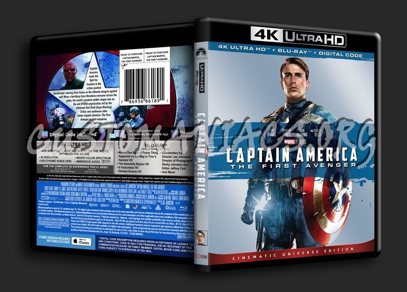 Captain America The First Avenger 4K blu-ray cover