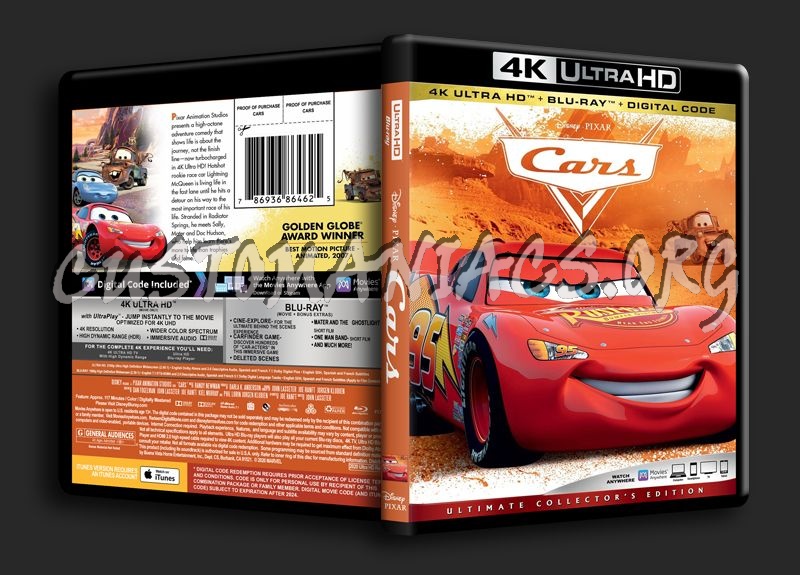 Cars 4K blu-ray cover