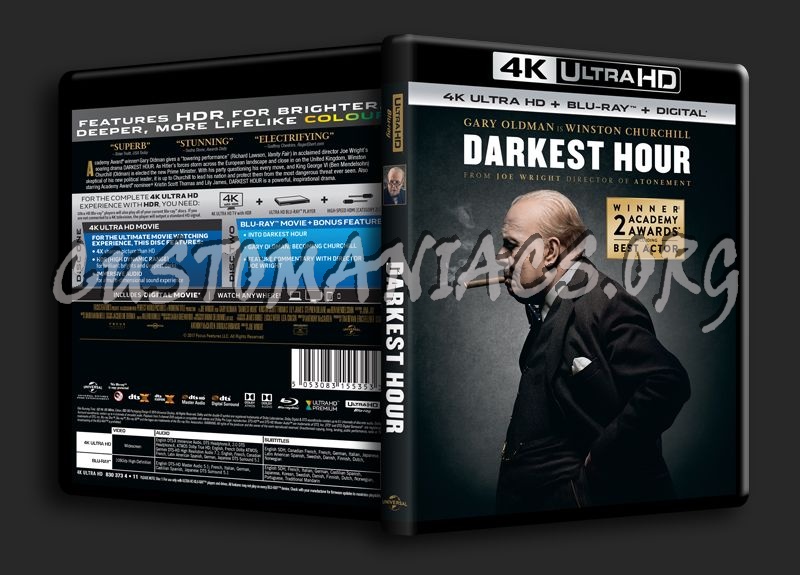 Darkest Hour 4K blu-ray cover