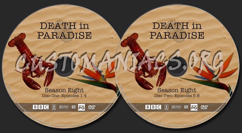 Death in Paradise - Season 8 dvd label