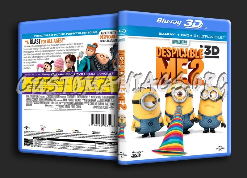 Despicable Me 2 3D blu-ray cover