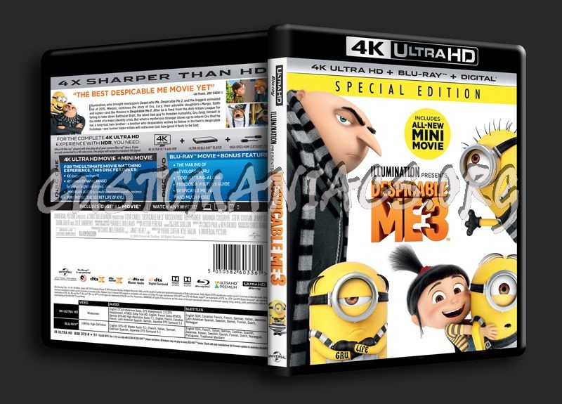 Despicable Me 3 4K blu-ray cover