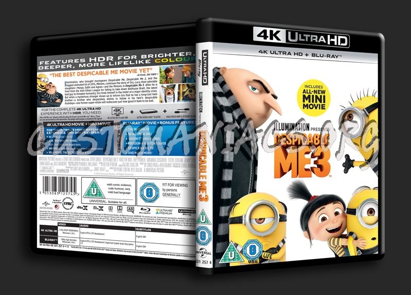 Despicable Me 3 4K blu-ray cover