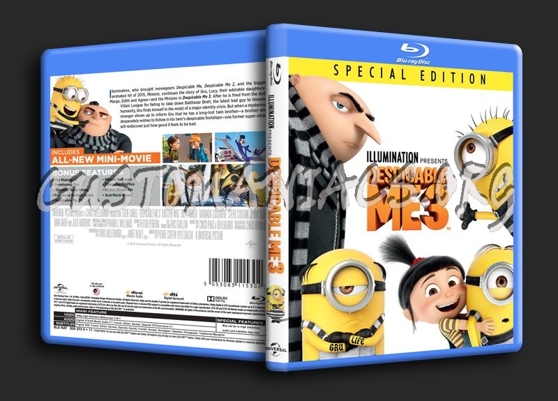 Despicable Me 3 blu-ray cover