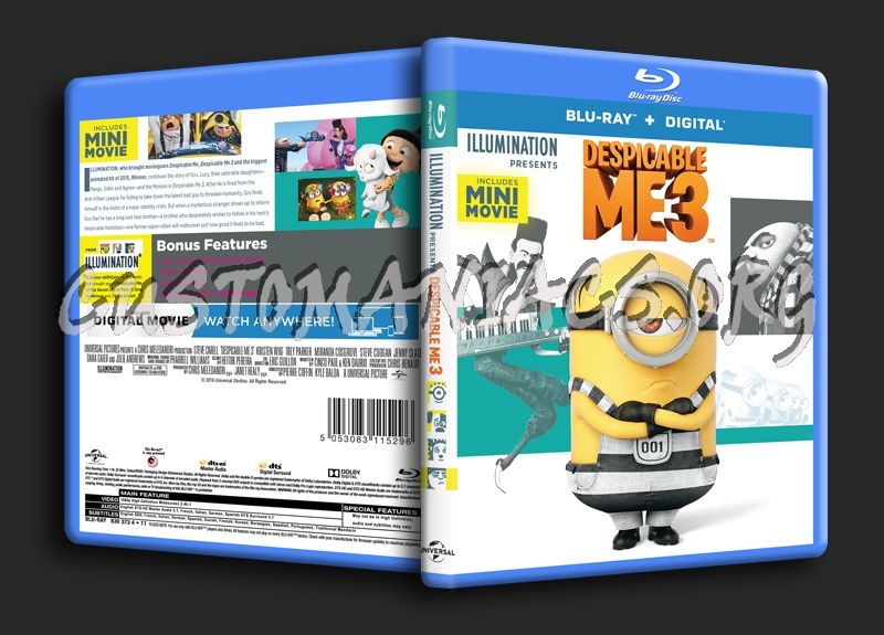 Despicable Me 3 blu-ray cover