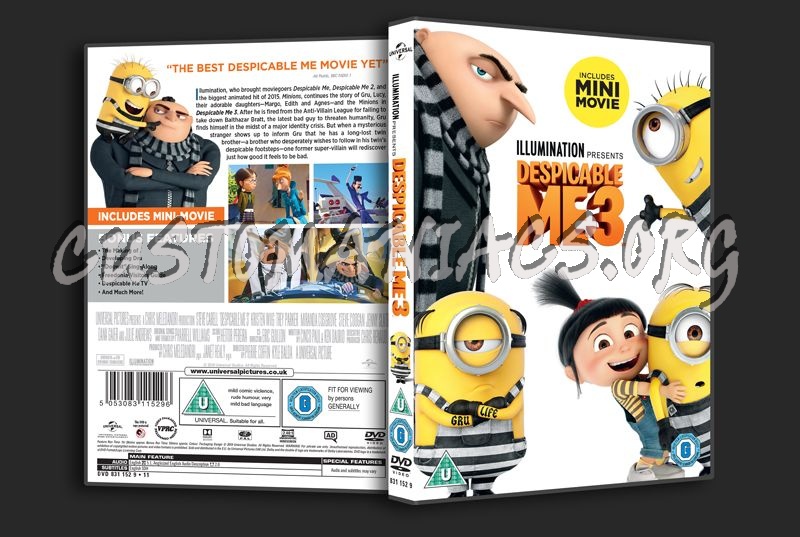 Despicable Me 3 dvd cover