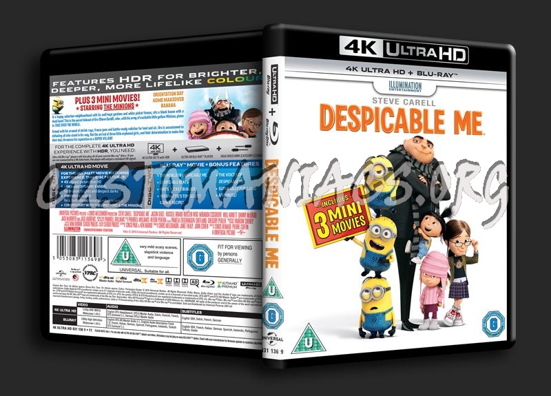 Despicable Me 4K blu-ray cover