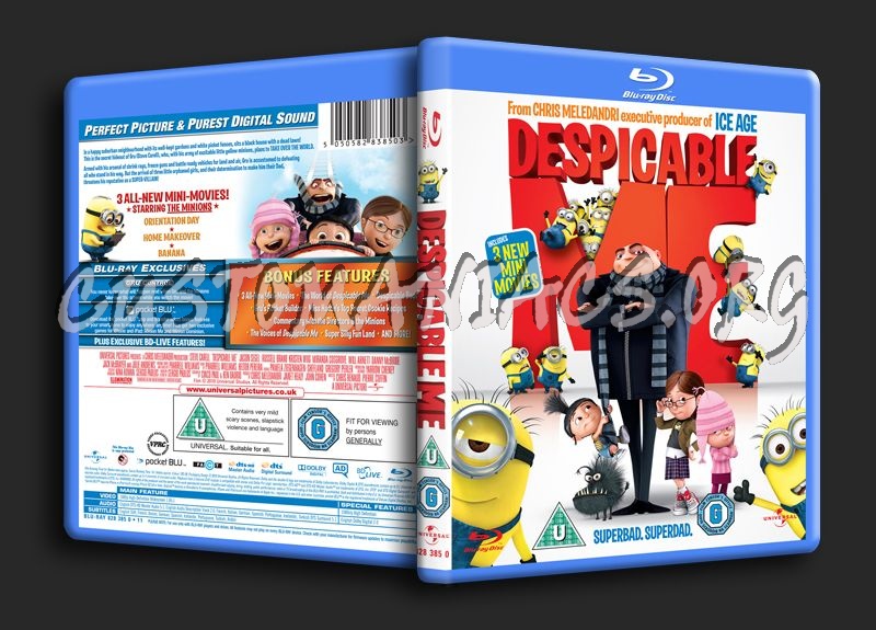 Despicable Me blu-ray cover