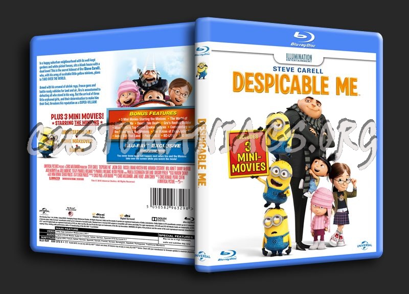 Despicable Me blu-ray cover