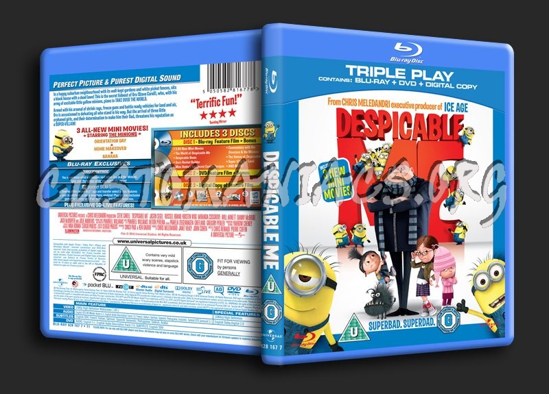 Despicable Me blu-ray cover